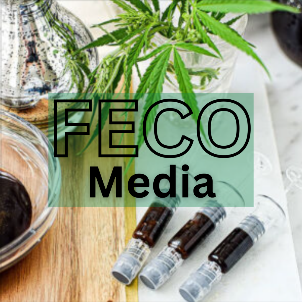 FECO Media graphic with 3 syringes filles out with FECO representing the FECO podcast
